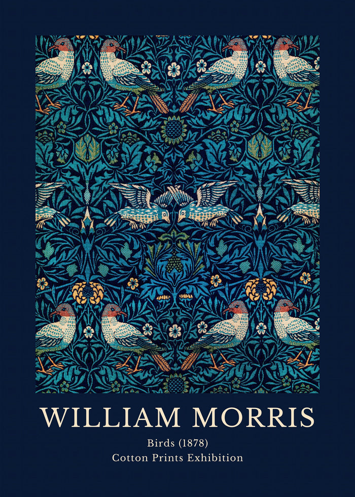 William Morris - Cotton Prints Exhibition, Birds (1878)