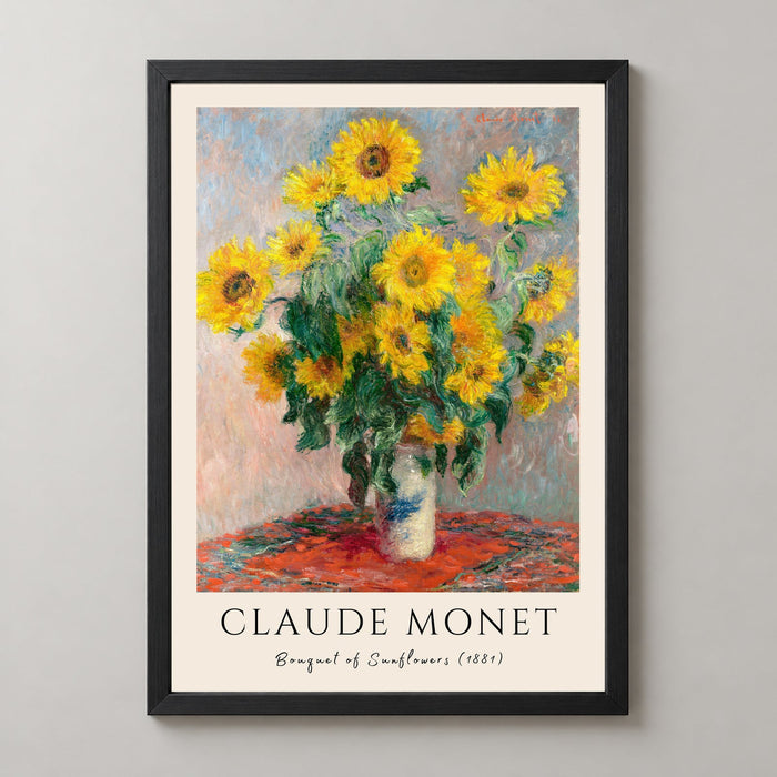 Claude Monet's Bouquet of Sunflowers (1881) - Classic Impressionist Art Print