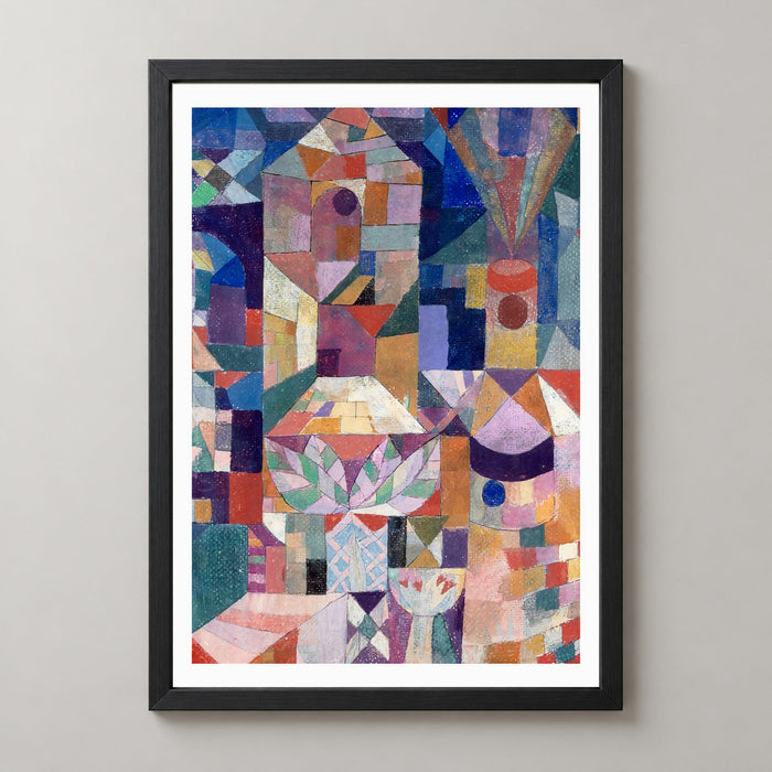 Paul Klee's Castle and Sun - Geometric Abstract Art Print
