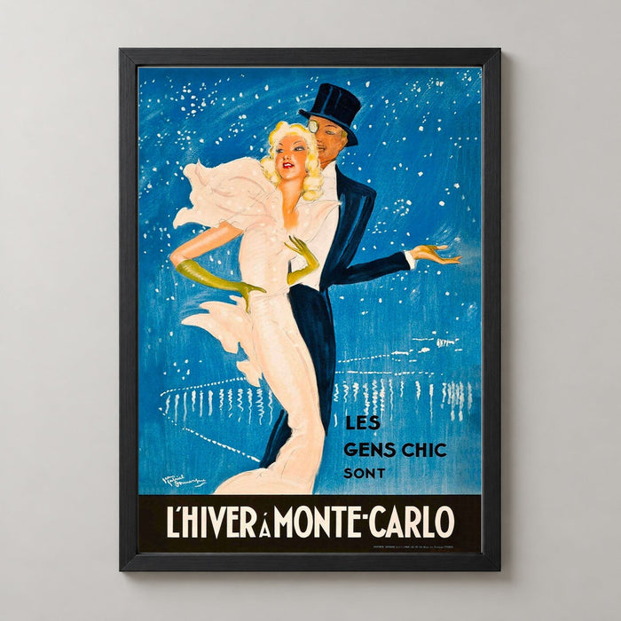 L'Hiver à Monte-Carlo - Chic Vintage Dance Poster by Jean-Gabriel Domergue