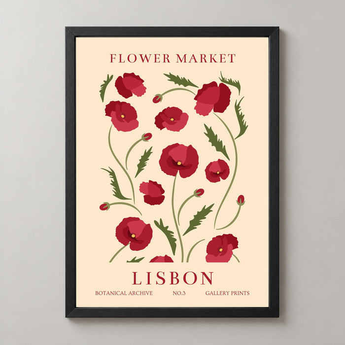 Lisbon Flower Market - Botanical Archive Vintage Art Print No.3