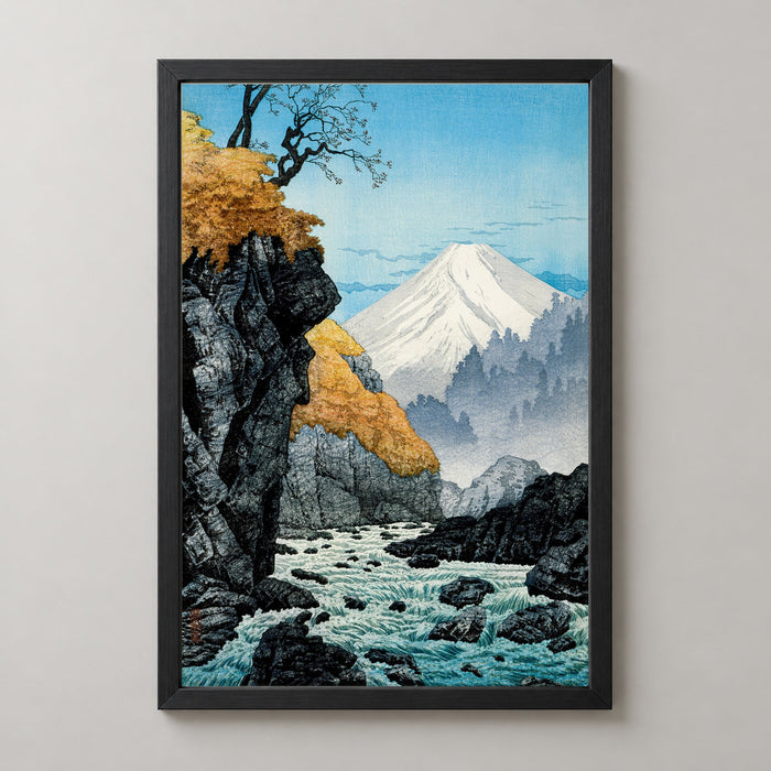 Scenic Mountain River Japanese Ukiyo-e Art Print