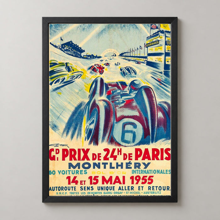 Grand Prix de 24H de Paris 1955 - Vintage Racing Poster by Geo Ham