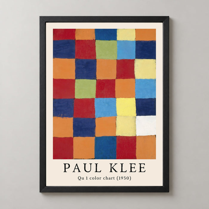 Paul Klee's Qu 1 Color Chart (1930) - Geometric Abstract Art Print