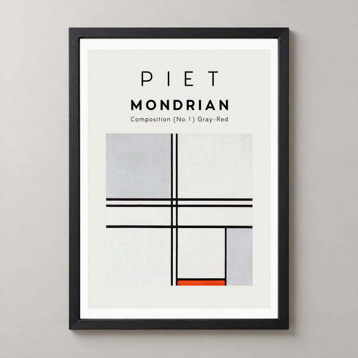 Piet Mondrian - Composition No. 1 Gray-Red Art Print
