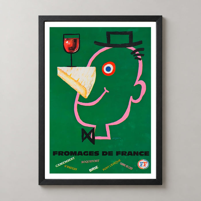 Fromages de France - Vintage French Cheese Poster by Seguin