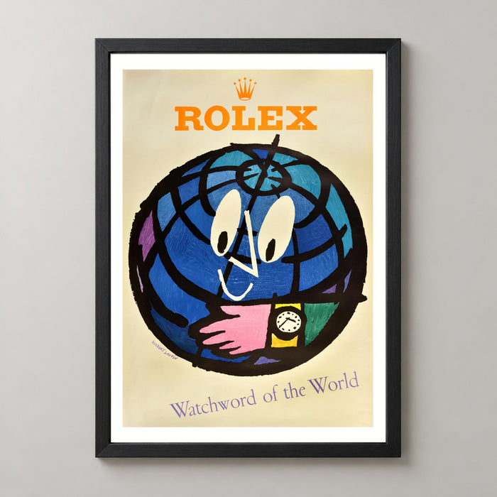 Herbert Leupin - Rolex Watchword of the World Vintage Print