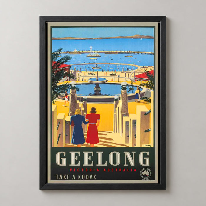 Geelong Victoria Australia Vintage Travel Poster by James Northfield