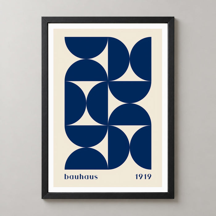 Bauhaus 1919 - Minimalist Geometric Art Print
