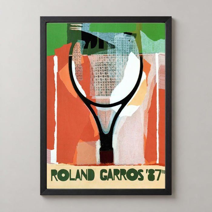 Vintage Roland Garros 1987 Tennis Poster - Iconic Sports Memorabilia