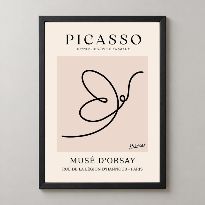 Picasso's Animal Series Drawing - Iconic Minimalist Art Print