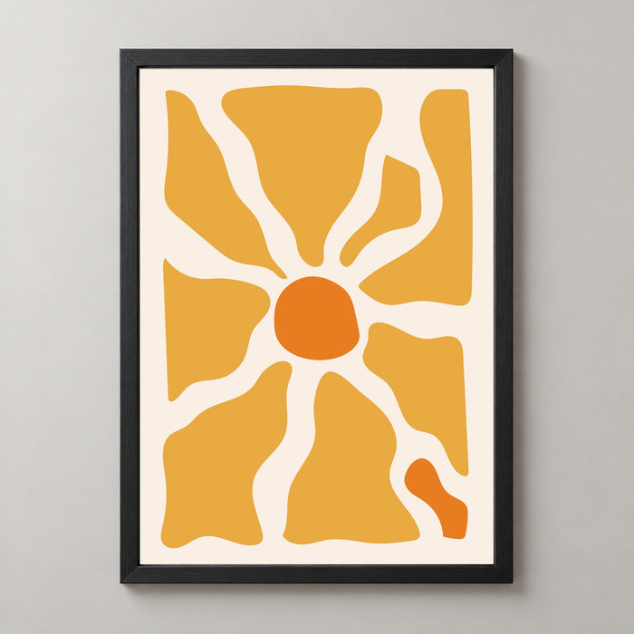 Abstract Sunburst - Bold Geometric Art Print