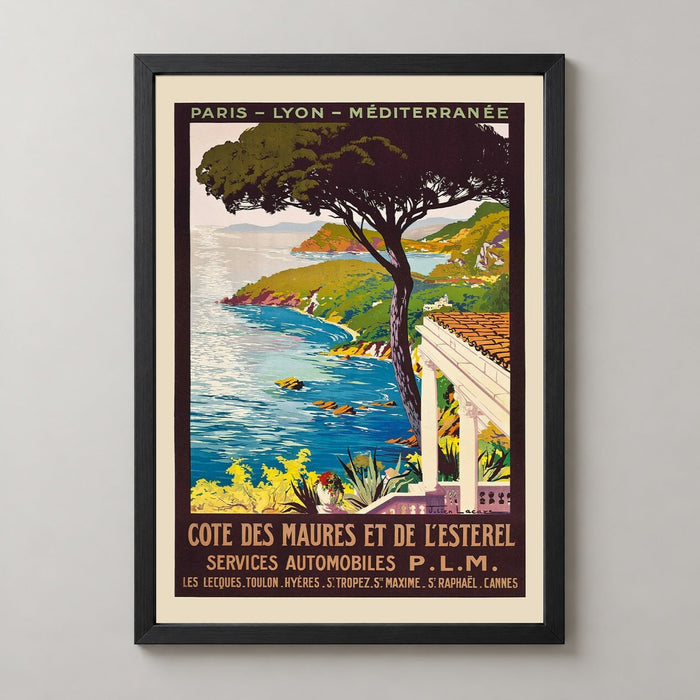 Côte des Maures et de l'Estérel Art Print - Vintage Mediterranean Travel Poster