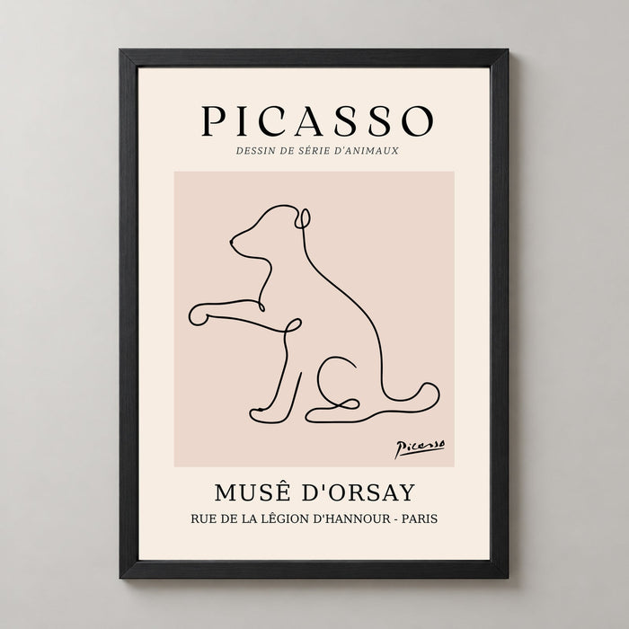 Picasso's Animal Series Drawing - Minimalist Art Print