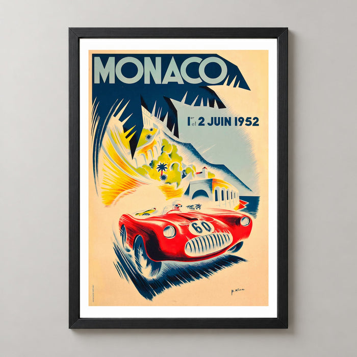 Monaco Grand Prix 1952 Poster by Bernard Minne