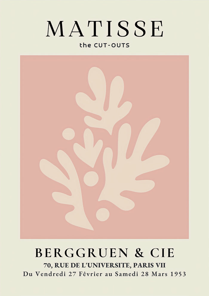 Henri Matisse Pink Exhibition Print at Berggruen & Cie