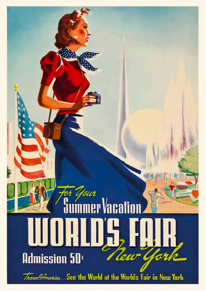 See The World's Fair New York Vintage Travel Poster