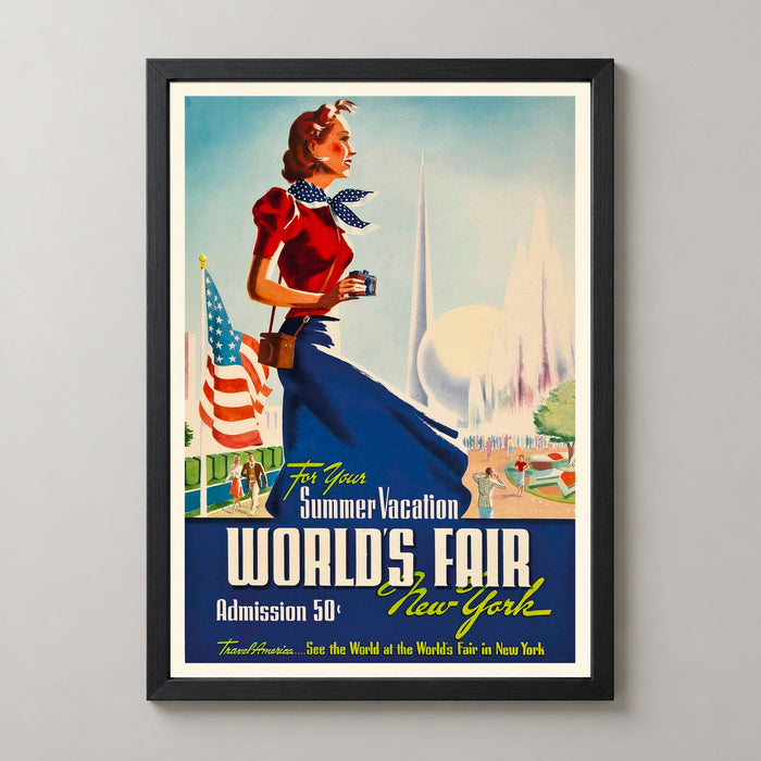 See The World's Fair New York Vintage Travel Poster