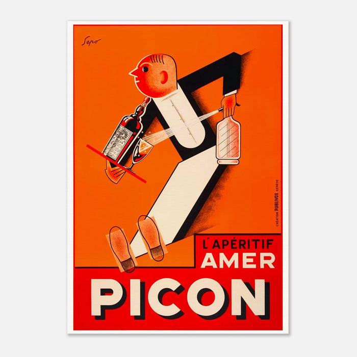 Amer Picon Waiter Vintage Werbeplakat – Französischer Aperitif Kunstdruck