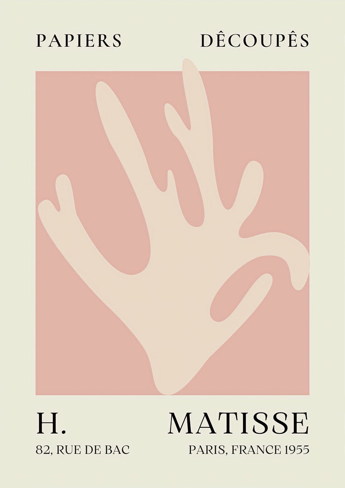 Papiers Découpés Pink Foliage H. Matisse Print (1955)