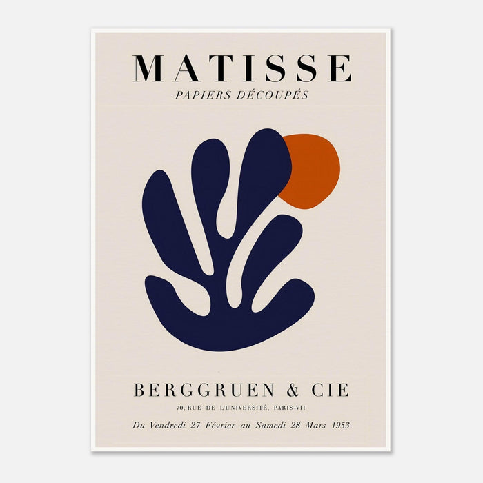 Papiers Découpés Matisse Print Navy Blue Coral