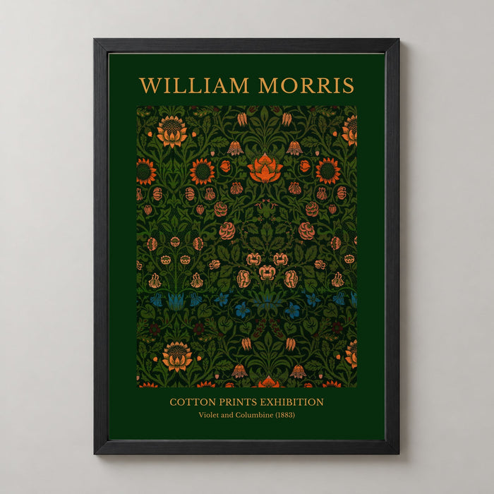 William Morris - Cotton Prints Exhibition, Violet and Columbine (1883)