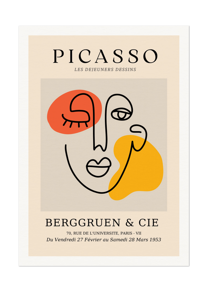 Picasso Line Art - Les Dejeuners Dessins Art Print