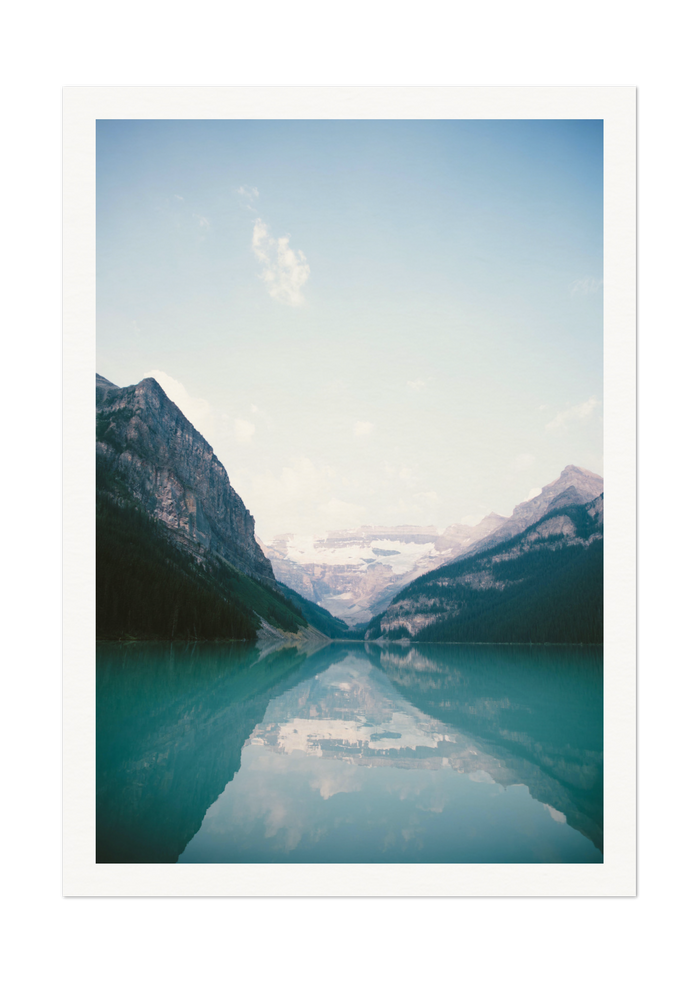 Majestic Mountain Lake Reflection - Serene Nature Photography Print