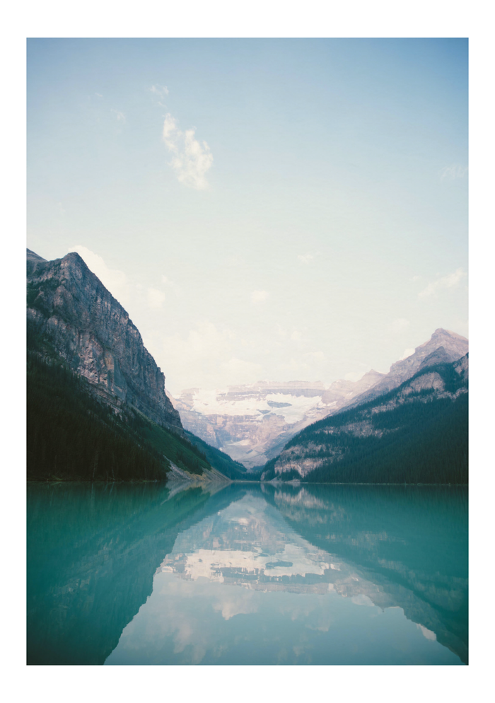 Majestic Mountain Lake Reflection - Serene Nature Photography Print