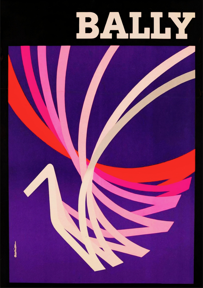 Bally Vintage Art Deco Poster - Elegant Abstract Design