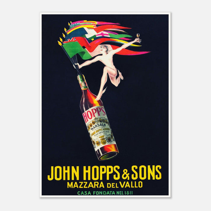 John Hopps and Sons Mazzara Del Vallo Vintage Advertising Poster