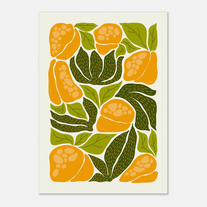 Yellow Bell Pepper Print | Abstract Fruit Collection | Kitchen wall art
