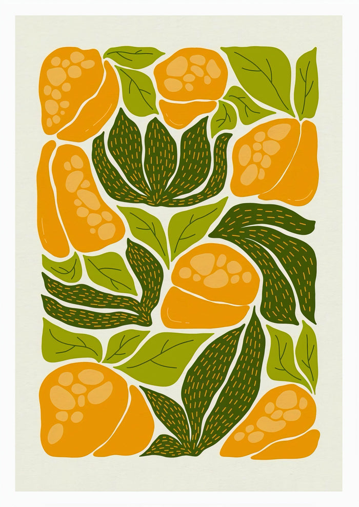 Yellow Bell Pepper Print | Abstract Fruit Collection | Kitchen wall art