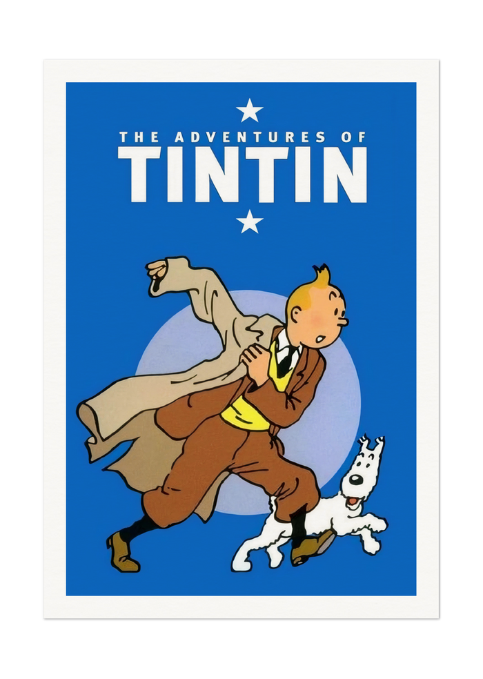 The Adventures of Tintin Art Print - Classic Comic Book Cover
