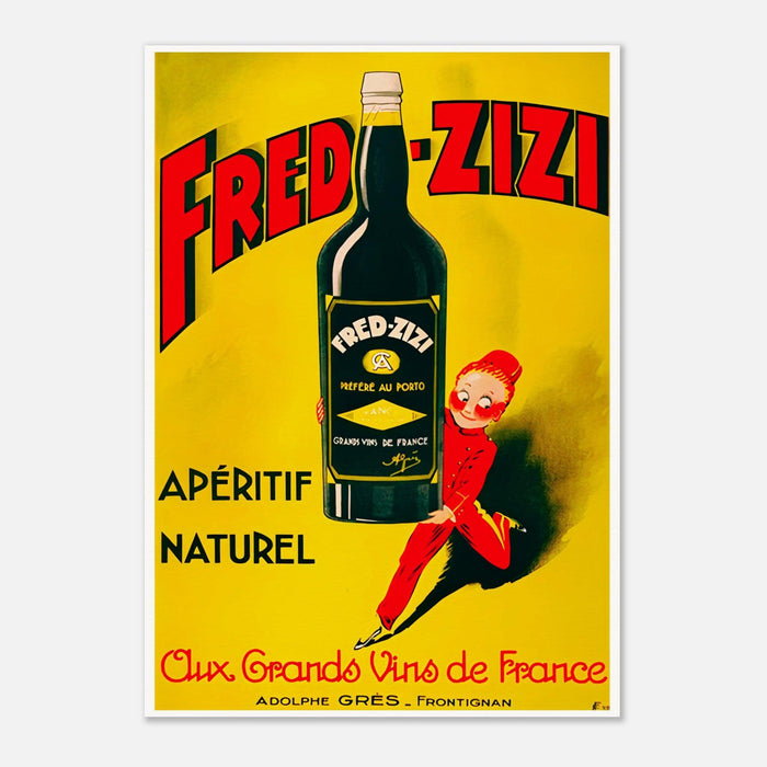 Fred Zizi Apertif Vintage Advertising Poster (1932)