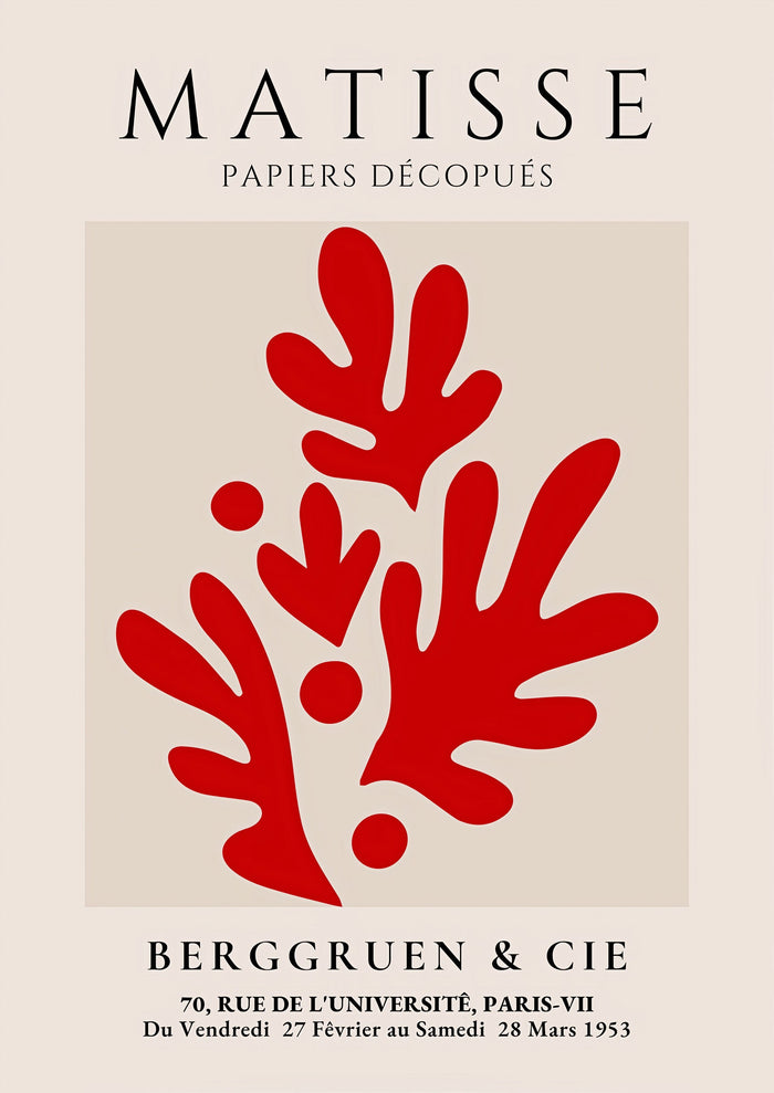 Henri Matisse Red Exhibition Print at Berggruen & Cie