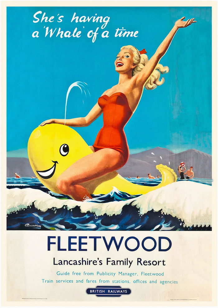 Fleetwood Lancashire's Family Resort England Vintage Travel Poster
