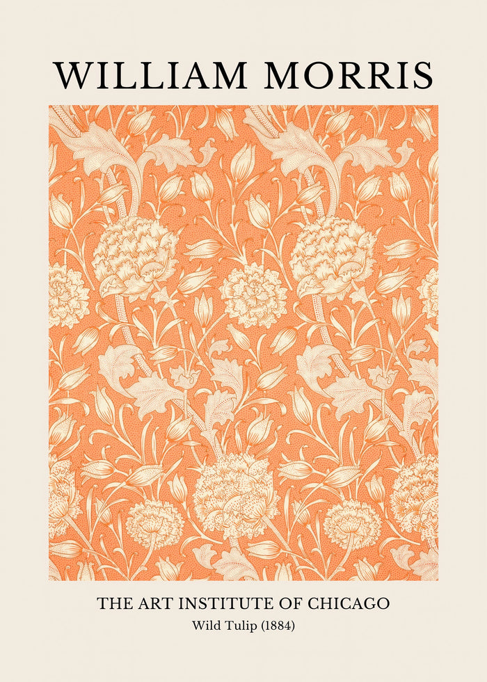 William Morris - The Art Institute of Chicago, Wild Tulip Print (1884)