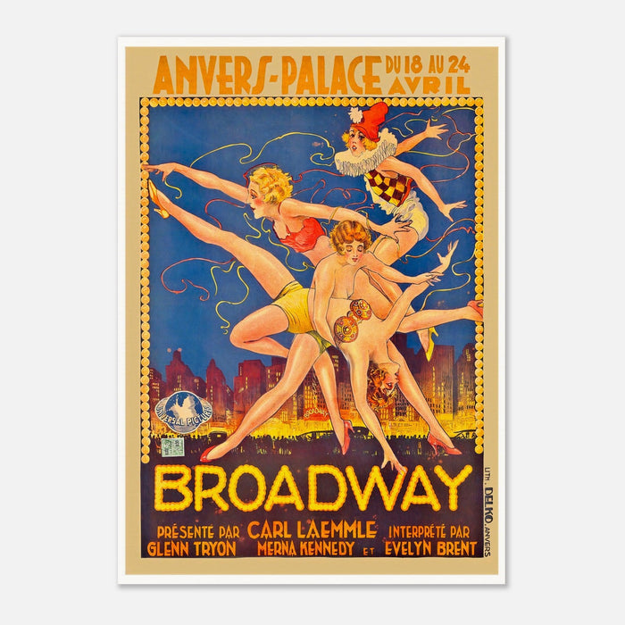 Broadway Anvers Palace Vintage Art Deco Poster