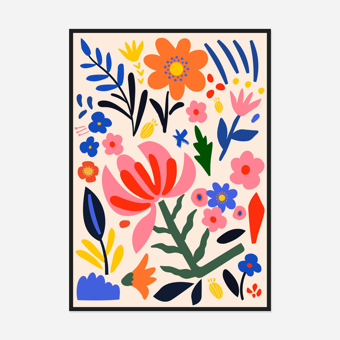 A Folk Flower Garden Art Print