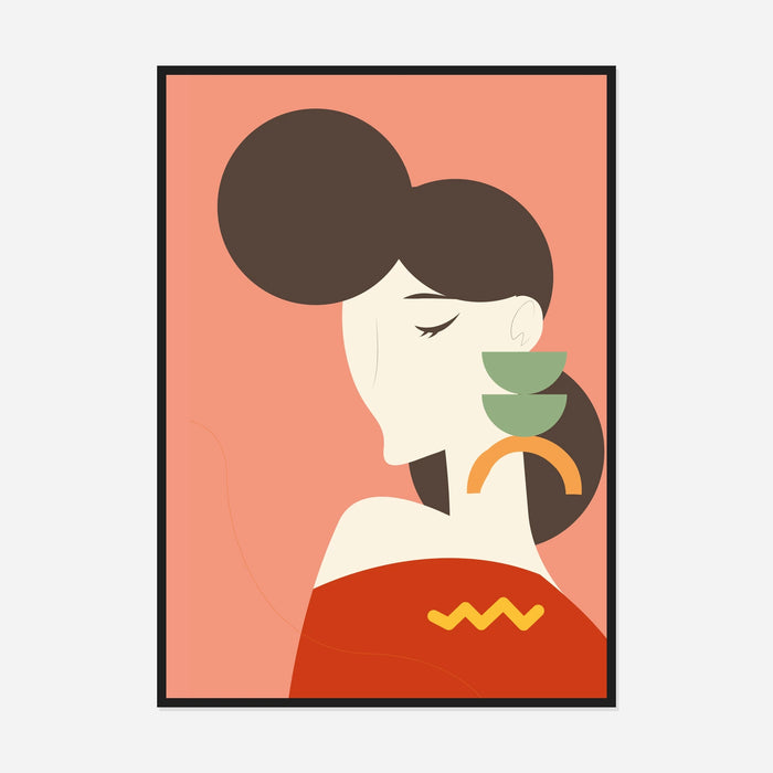 A Quiet Cup Art Print
