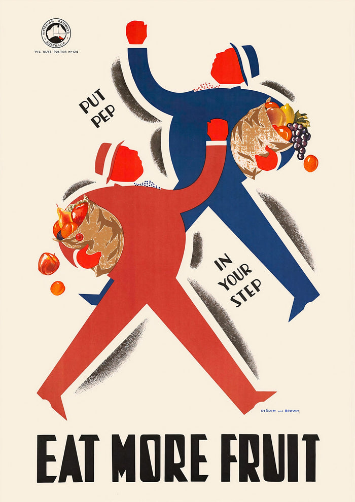 Vintage-Werbeplakat „Essen Sie mehr Obst“ – gerahmt/ungerahmt