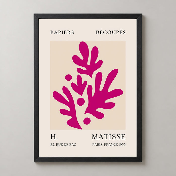 Papiers Découpés H. Matisse Print Pink Foliage II (1955)