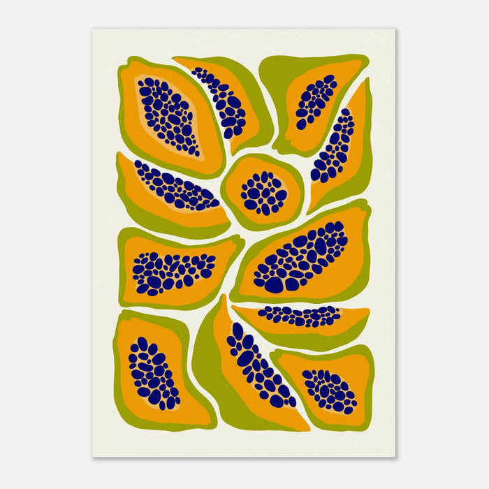 Papaya Print | Abstract Fruit Collection | Kitchen Wall Art