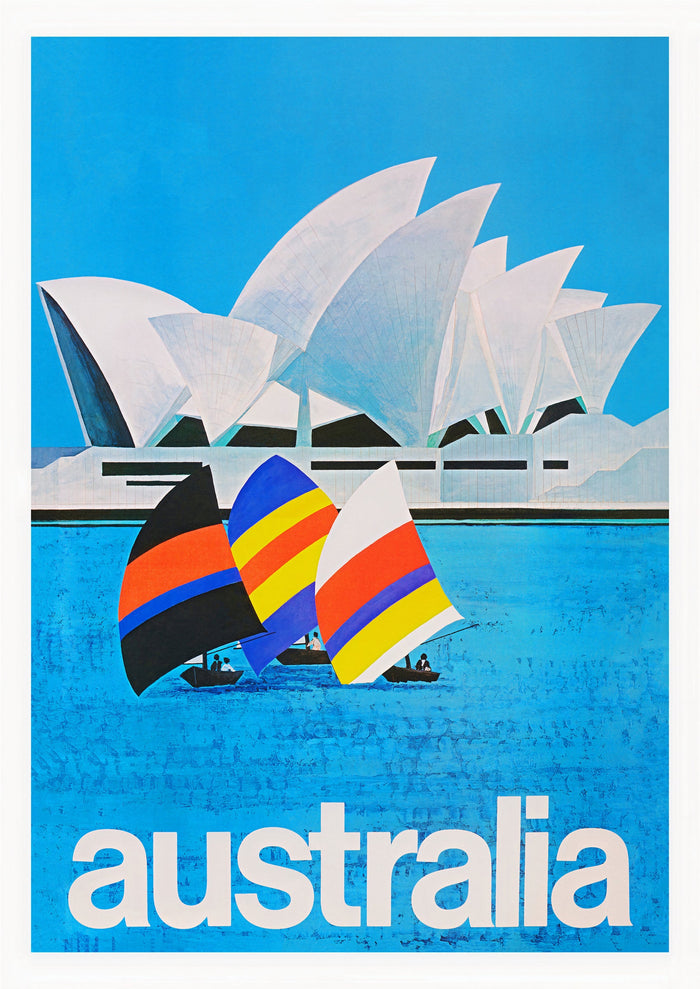 Sydney Harbour Vintage Reiseposter - Retro Australischer Kunstdruck