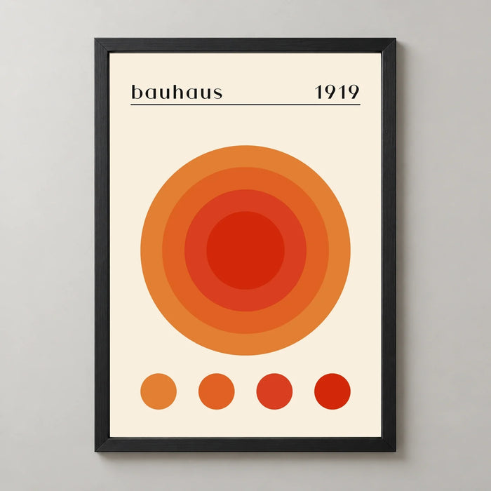 Bauhaus Amber Sun Art Print