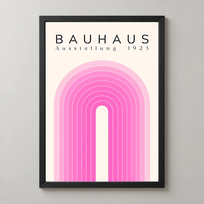 Bauhaus Pink Arch Art Print