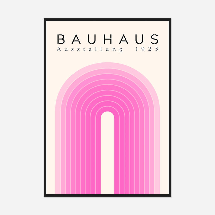 Bauhaus Pink Arch Art Print