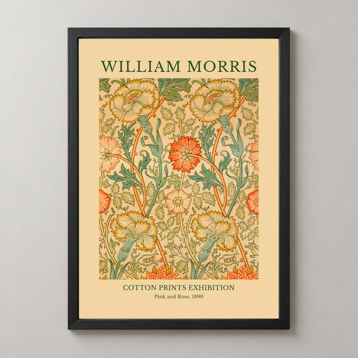 William Morris - Cotton Prints Exhibition, Pink and Rose (1890)