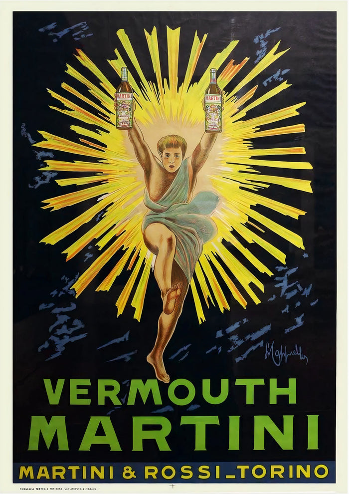 Wermut Martini Rossi Torino Vintage Werbeplakat